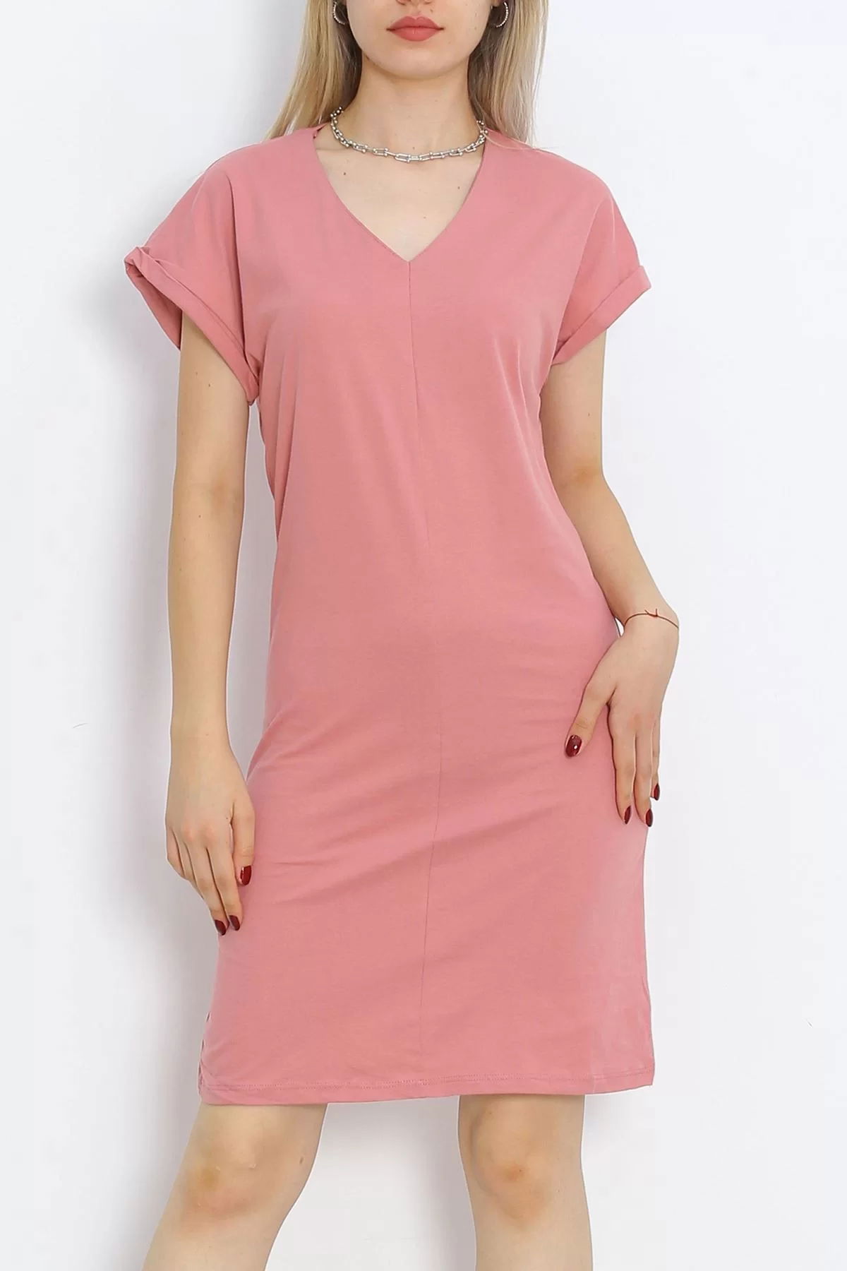 V-Neck Suprem Dress Rose Dry - 15871.1567.