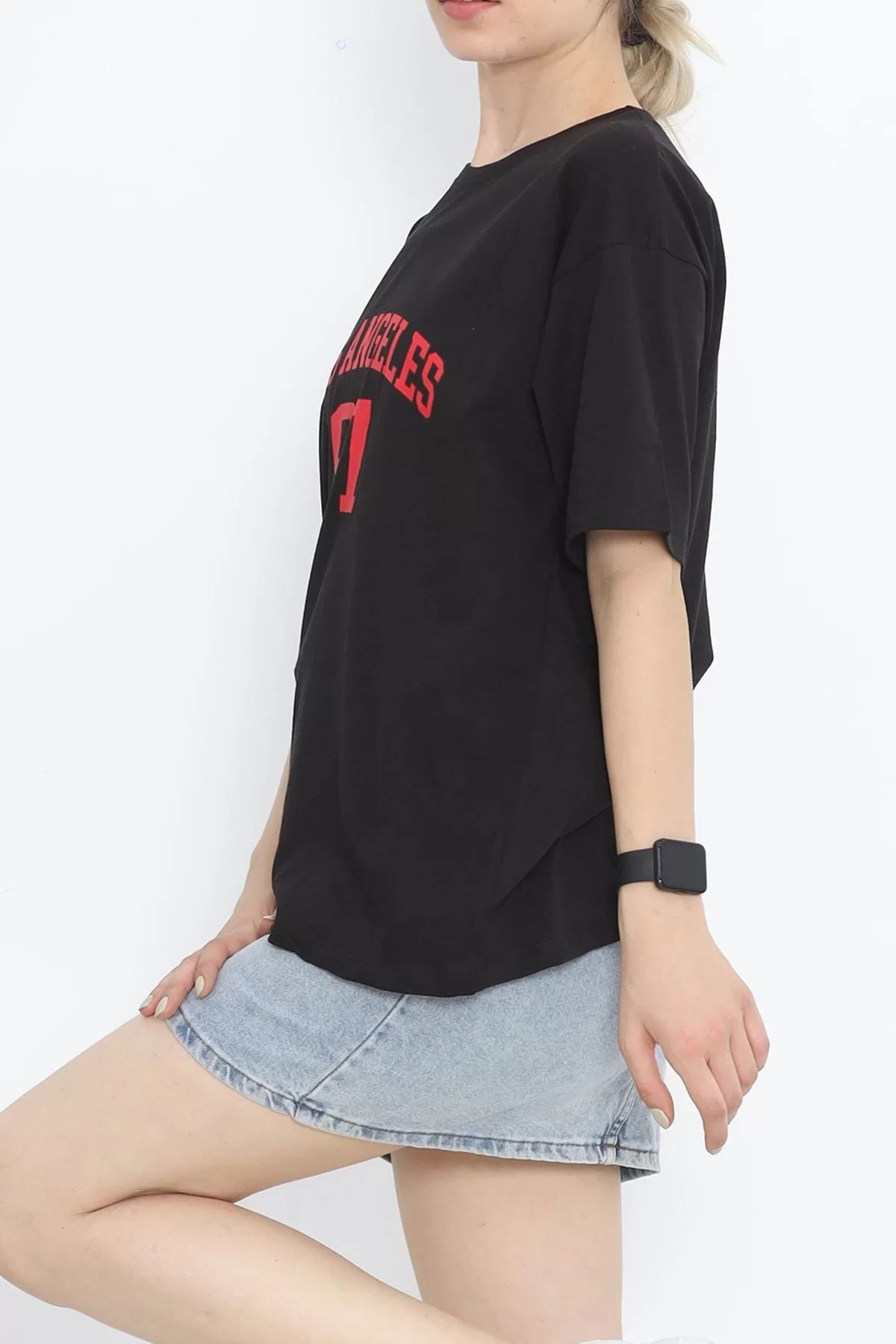 Printed Crew Neck T-shirt Black - 16510.1567.