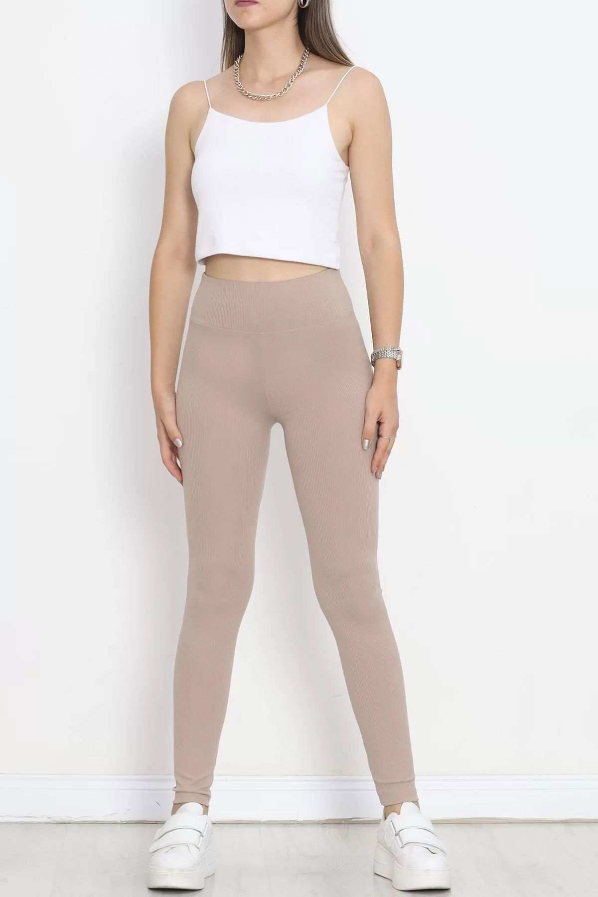 Ribbed Leggings Stone - 10751.1098.