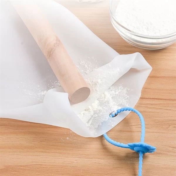 Tufeyo Large Dough Bag Silicone Transparent Dough Kneading Bag Bread Pasta Dumpling Dough Easy