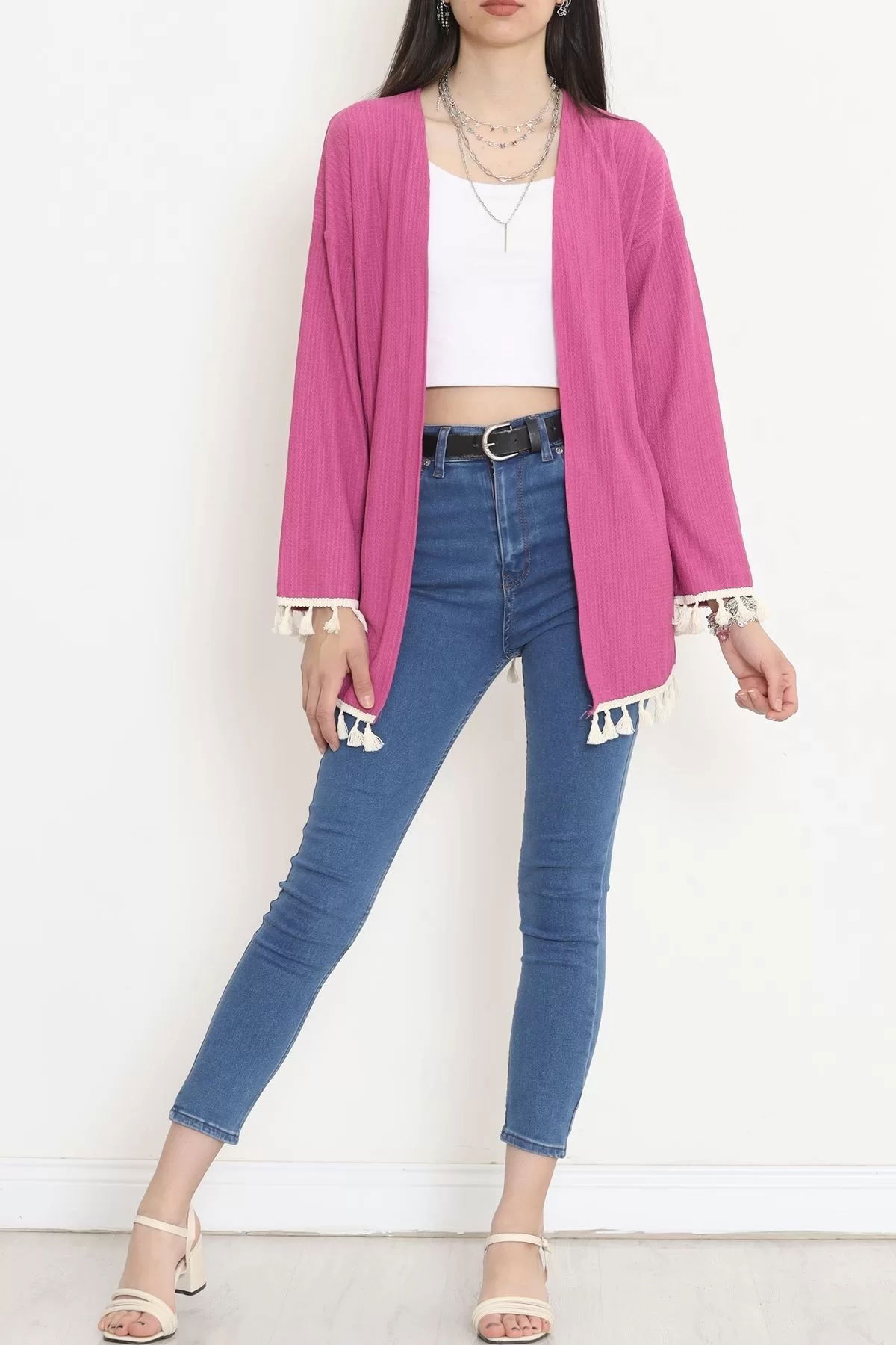 Kimono Fuchsia with Pompom - 12577.631.