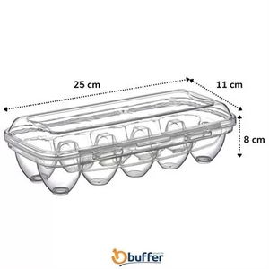 Tufeyo 10 Compartment Egg Storage Box with Locking Lid Yu110