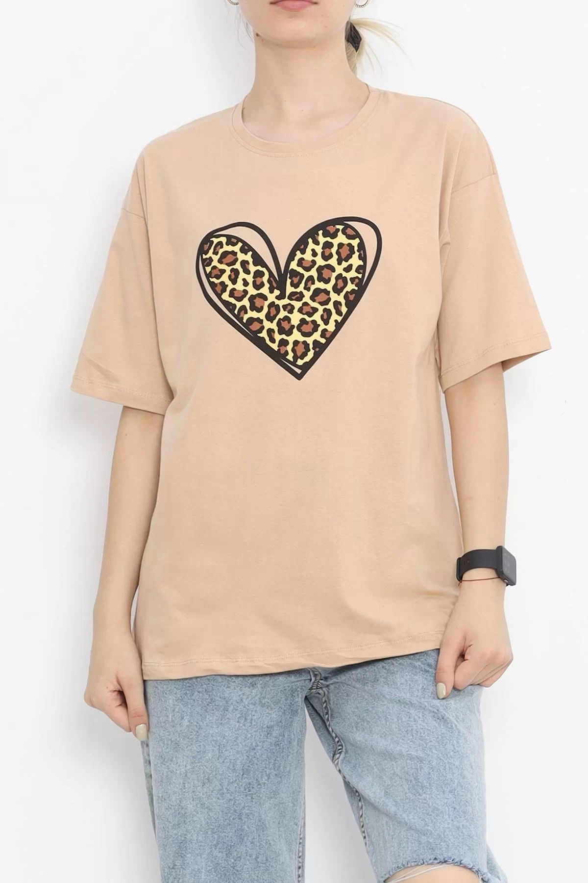 Printed Crew Neck T-shirt Mink - 16509.1567.