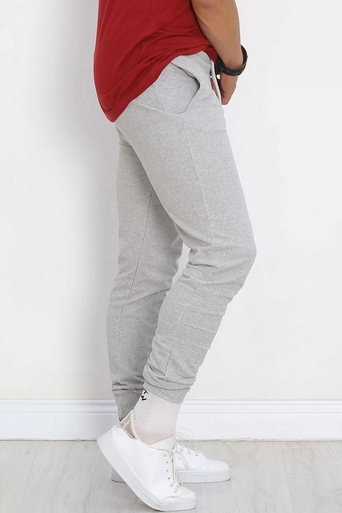 Camisole Leg Men's Sweatpants Gray - 16814.1778.