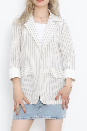 Striped Linen Jacket Taslaci - 1023.1247.