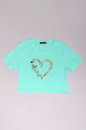 10-16 Years Printed Kids T-Shirt Mint - 17793.1567.