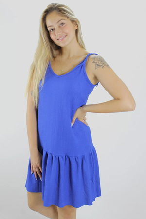 Crinkle String Dress Blue - 1456.65