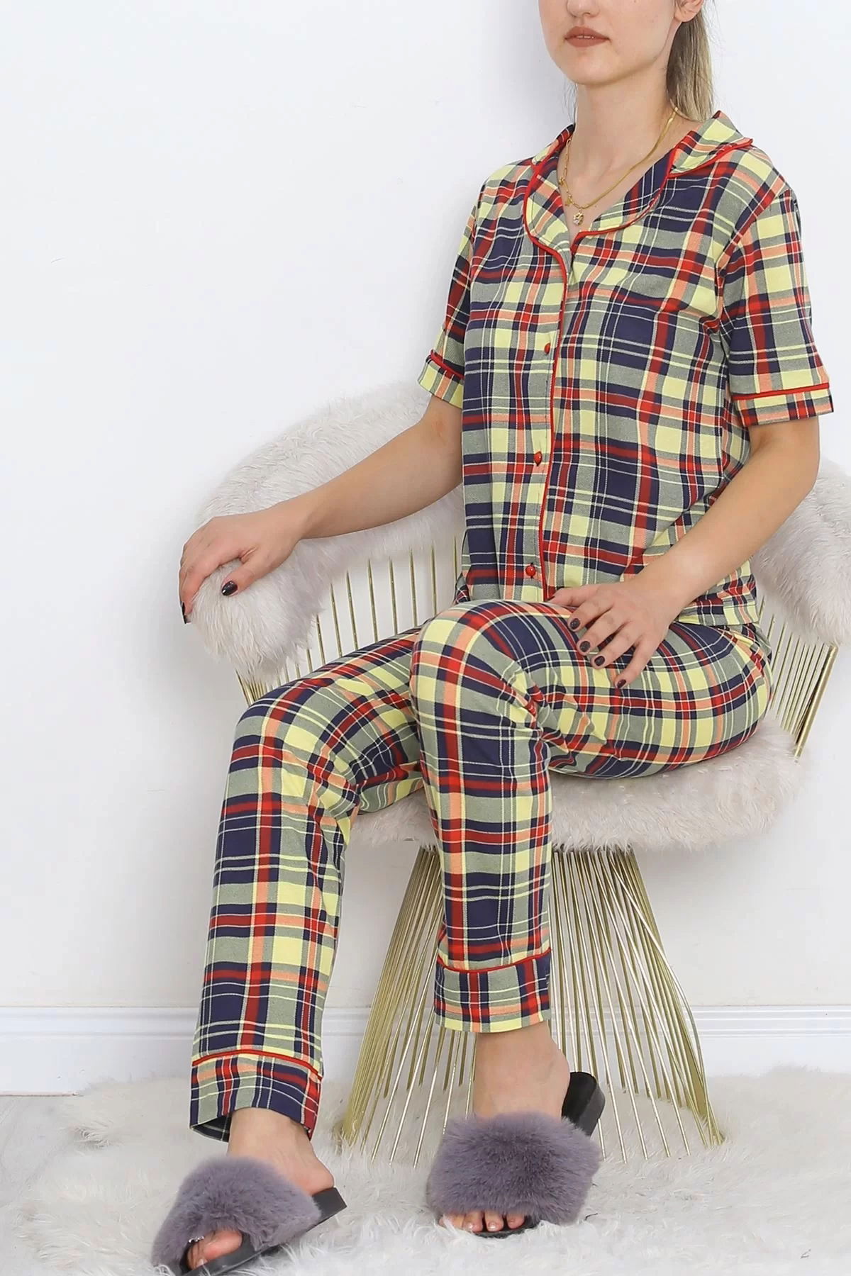 Buttoned Pajama Set Sarilaci - 18948.1567.