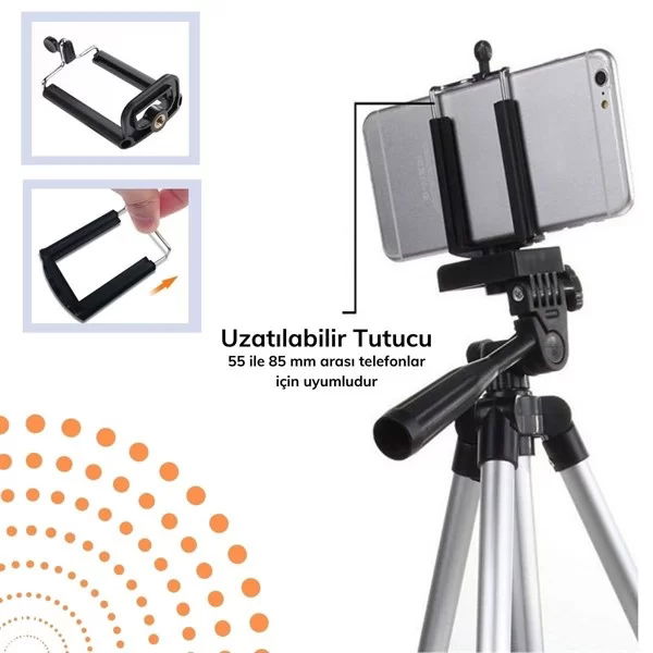 Tufeyo 130 Cm Professional Aluminum Camera Tripod with Carrying Case