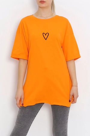 Double Sleeve Printed T-Shirt Orange - 16556.1567.