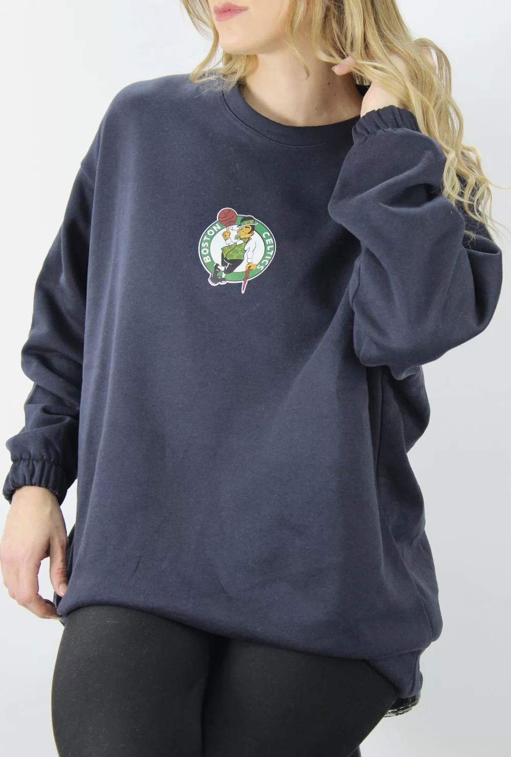 Printed Three Yarn Sweat Navy Blue - Dl420.1266.2