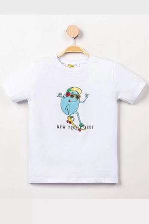 3-7 Years Printed Men's T-Shirt White - 224194.1576.