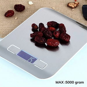 Tufeyo Tf 1002 Precision Measurement Maximum 5 Kg Capacity Led Display Platinum Digital Kitchen Scale