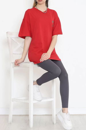 Printed T-shirt Red - 17381.1778.