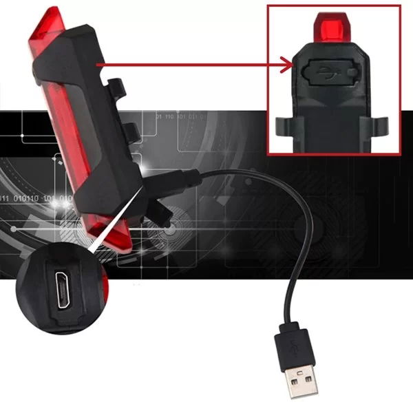 Tufeyo Usb Rechargeable Bright Bicycle Led Lamp Waterproof Safety Warning Rear Lamp Light