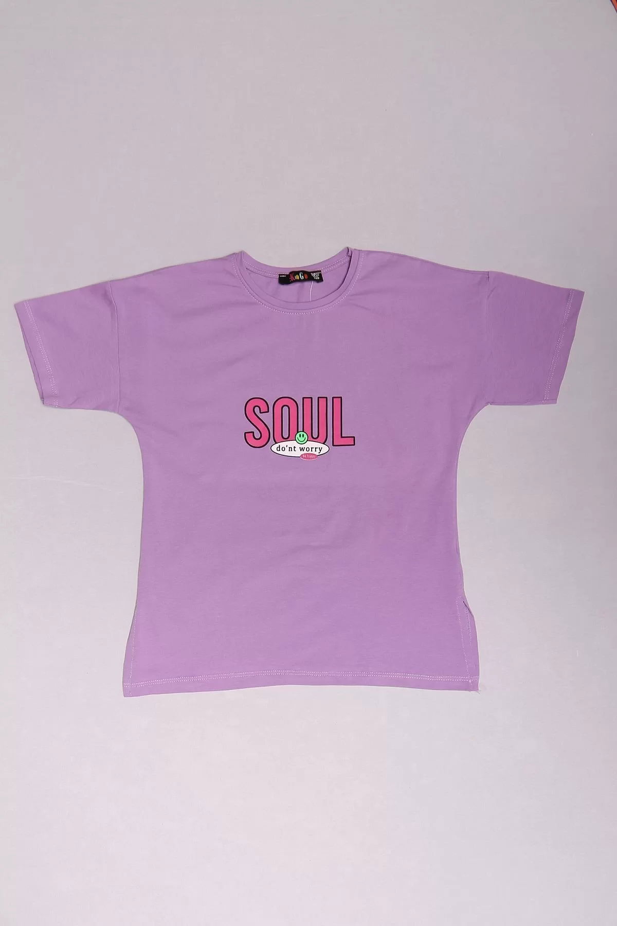 10-16 Years Printed Kids T-Shirt Purple - 18051.1567.