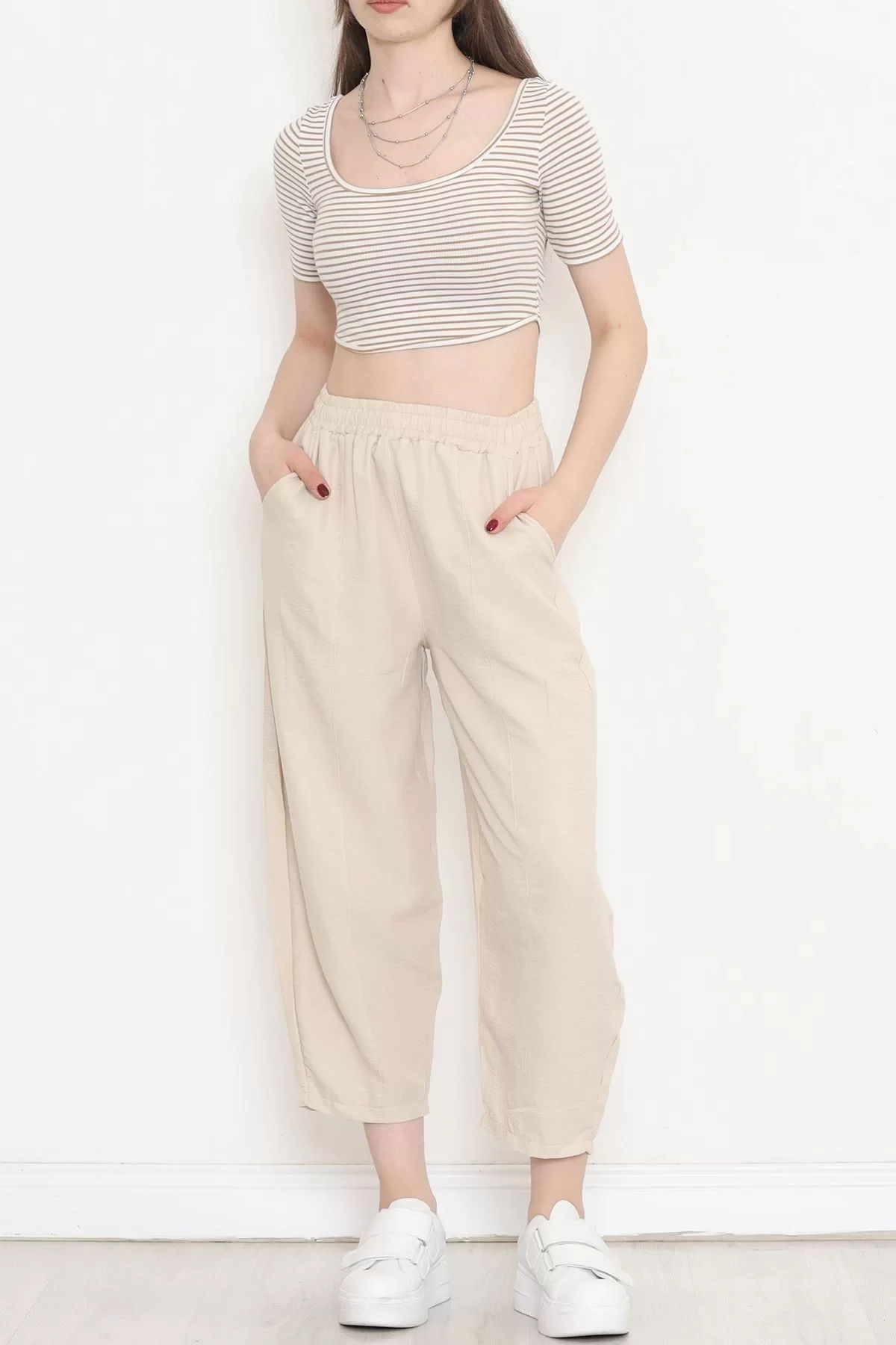 Çımalı Shalwar Pants Stone - 320.1247.