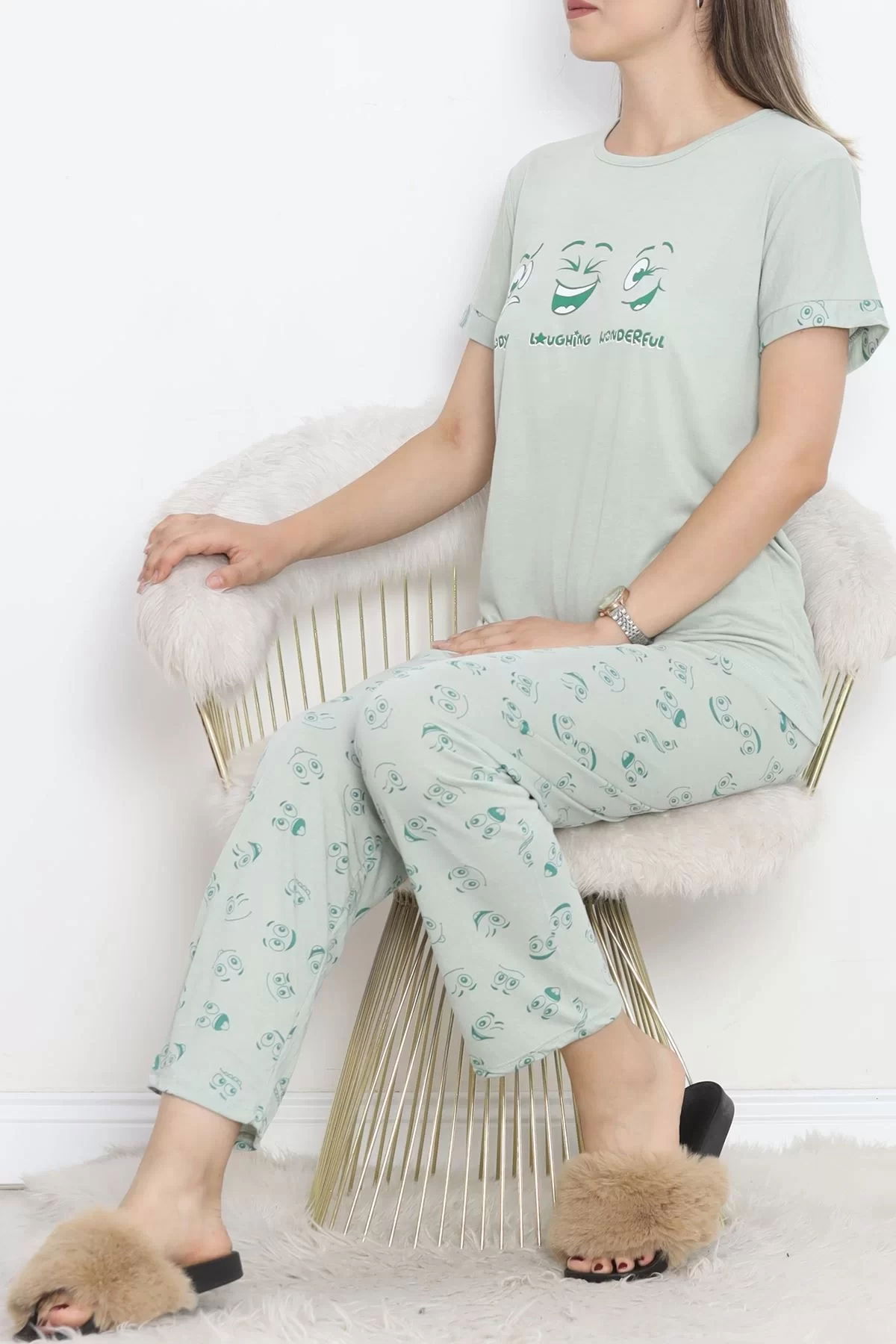 Poliviskon Crew-Neck Pajama Set Koyumint1 - 301.1287.