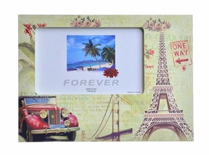 Tufeyo Decotown Eiffel Tower Shaped Wooden Photo Picture Frame