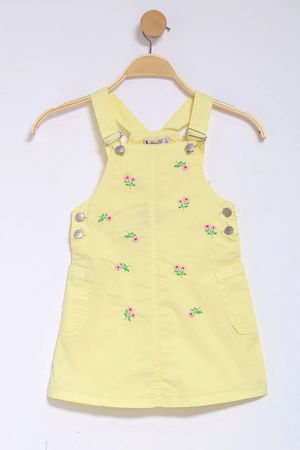 3-7 Years Embroidered Kids Salopet Yellow - 624869.1576.