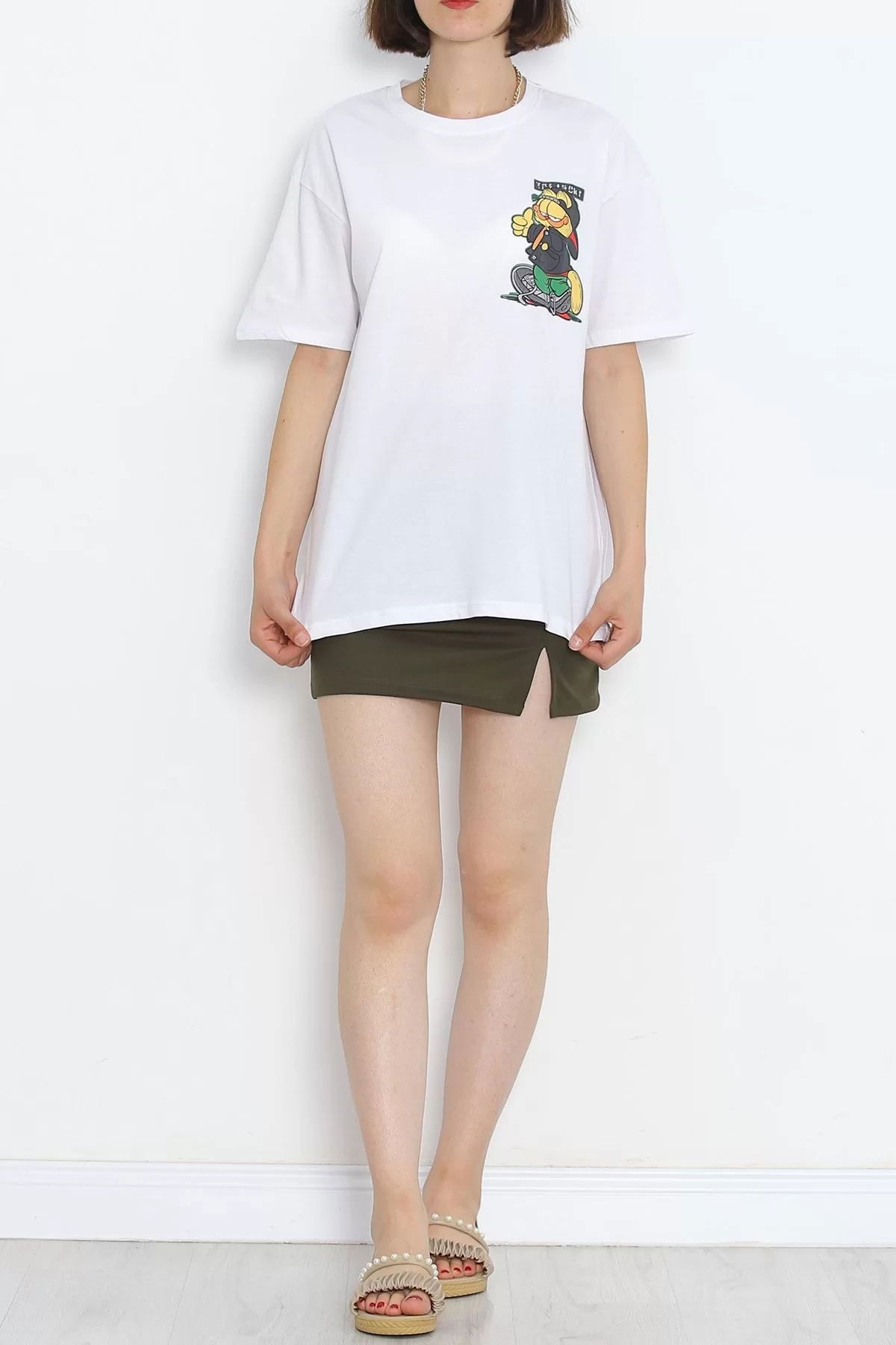 Front Back Printed T-shirt White - 18852.1005.