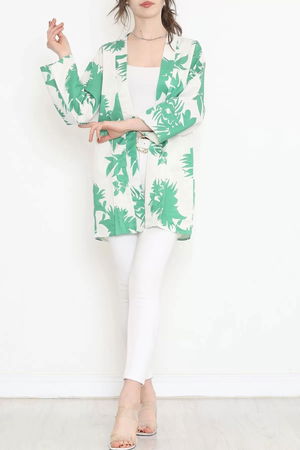 Patterned Kimono Green - 17725.1247.