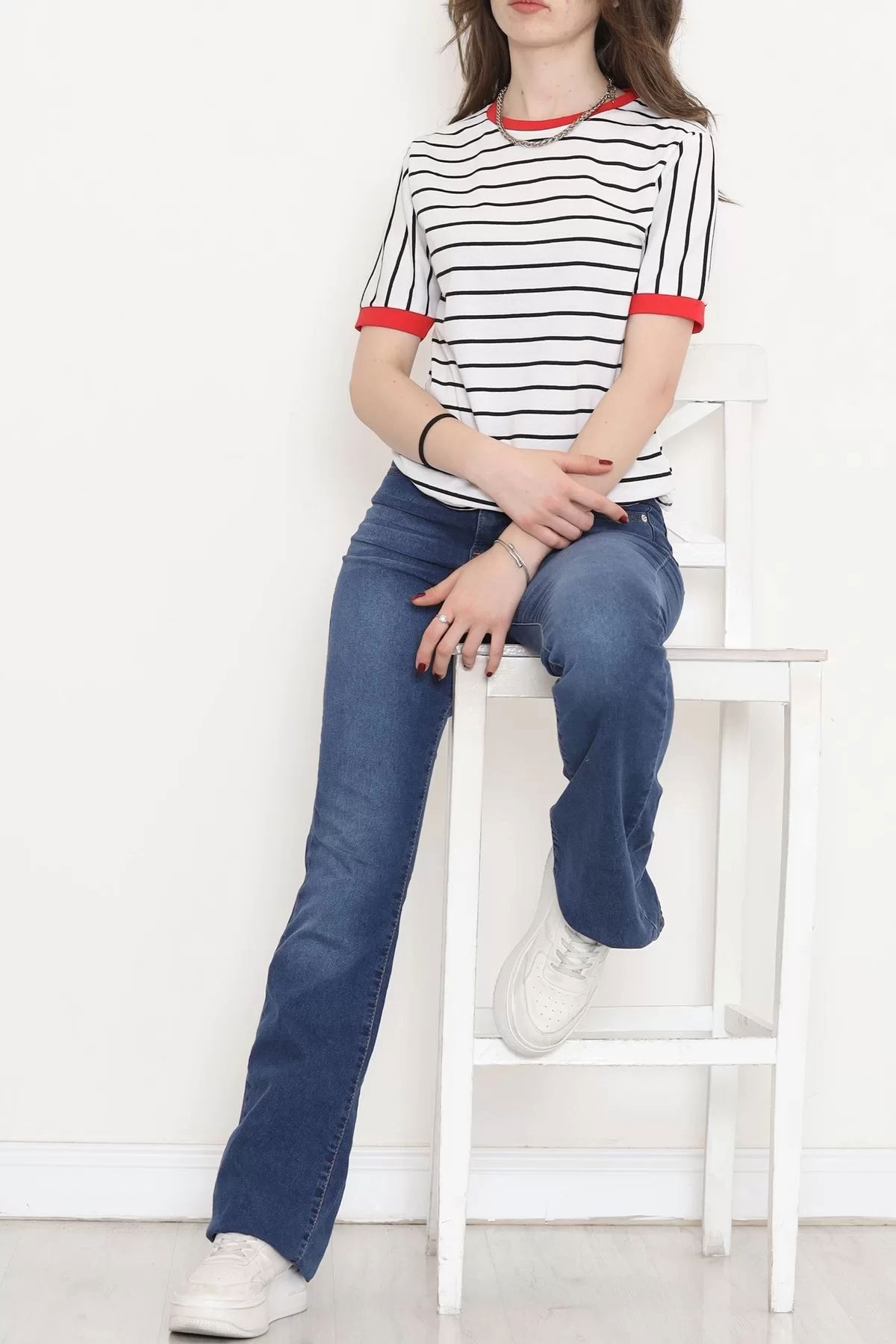 Striped Suprem T-shirt WhiteRed - 15919.1567.