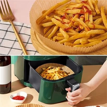 50Pcs Air Fryer Baking Paper Disposable Air Fryer Oil Proof Non Stick Plate Model