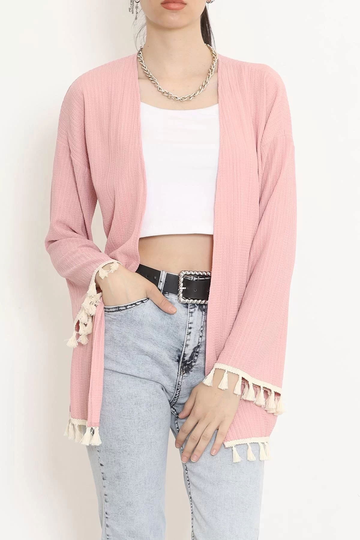 Pom-pom Kimono Rose-colored - 12577.631.