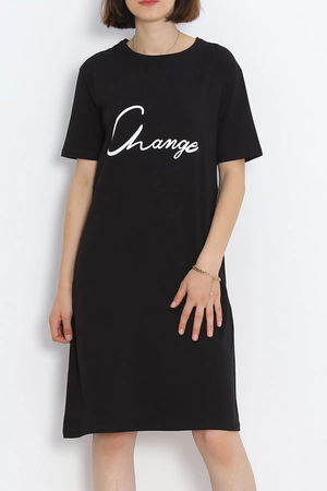 Printed Suprem Dress Black - 15867.1567.