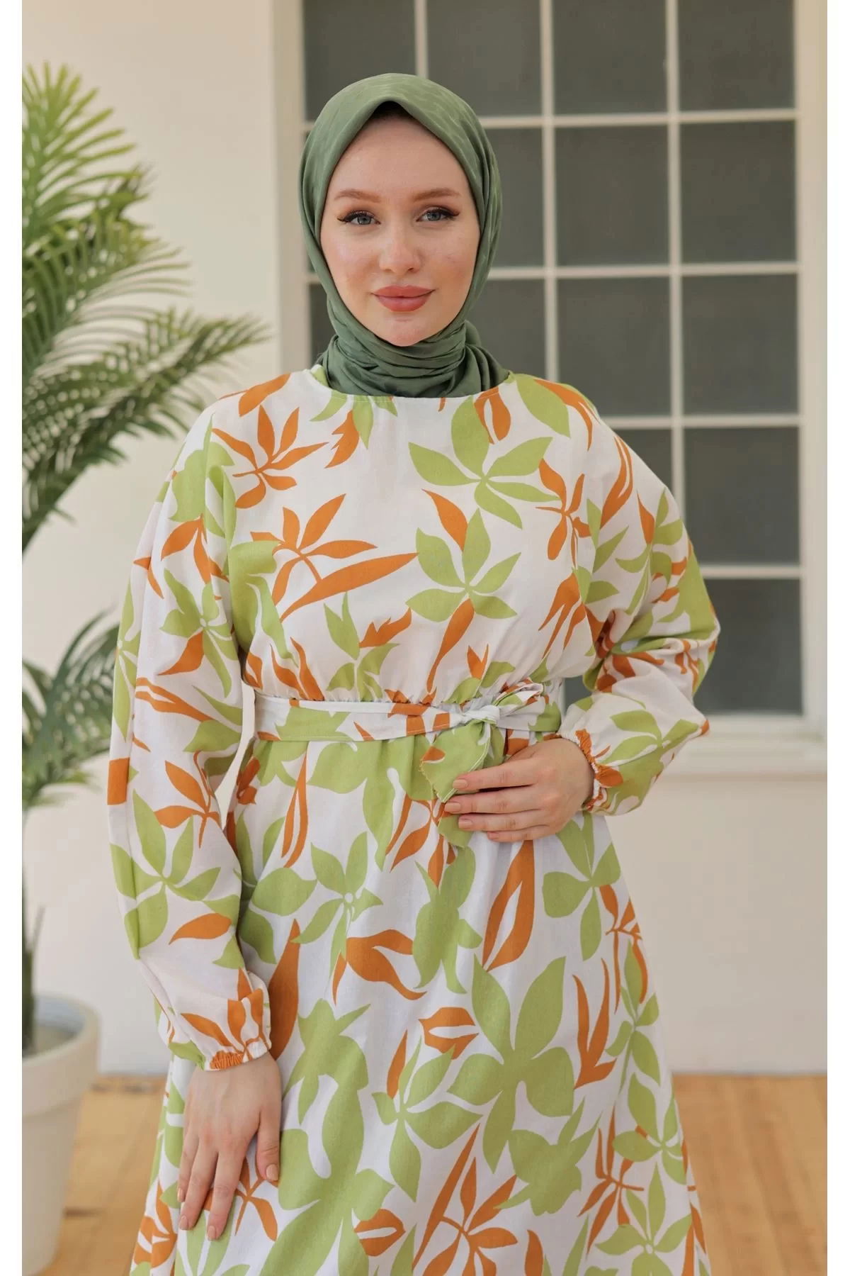 Patterned Dress Green - 10068.1778.