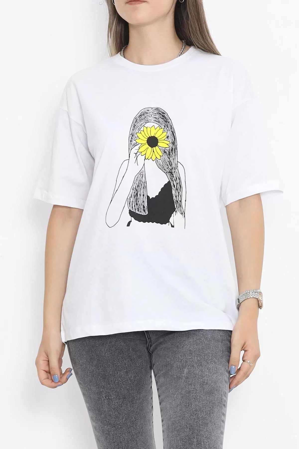 Printed T-shirt White - 16521.1567.