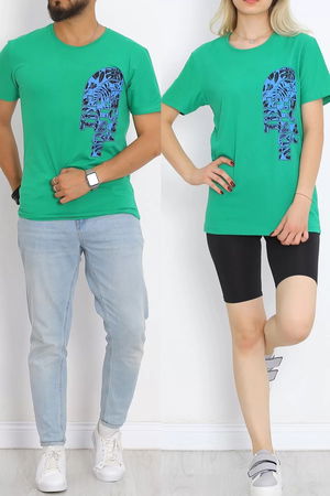 Printed T-shirt Light Green - 17376.1778.