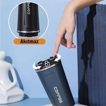 Tufeyo Stainless Steel Heat Insulated Leak Proof Digital Display Coffee And Tea Thermos With Heat Meter