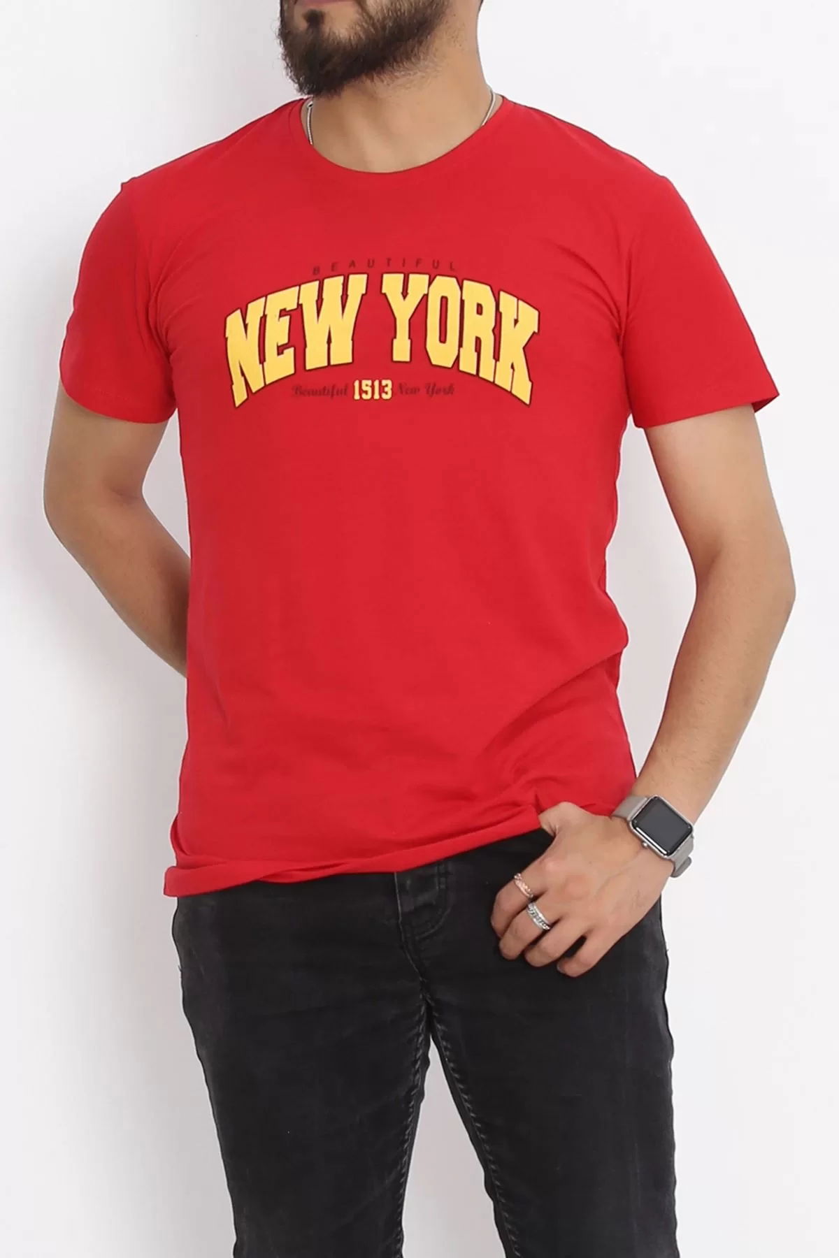 Printed Unisex T-shirt Red - 20408.1778.