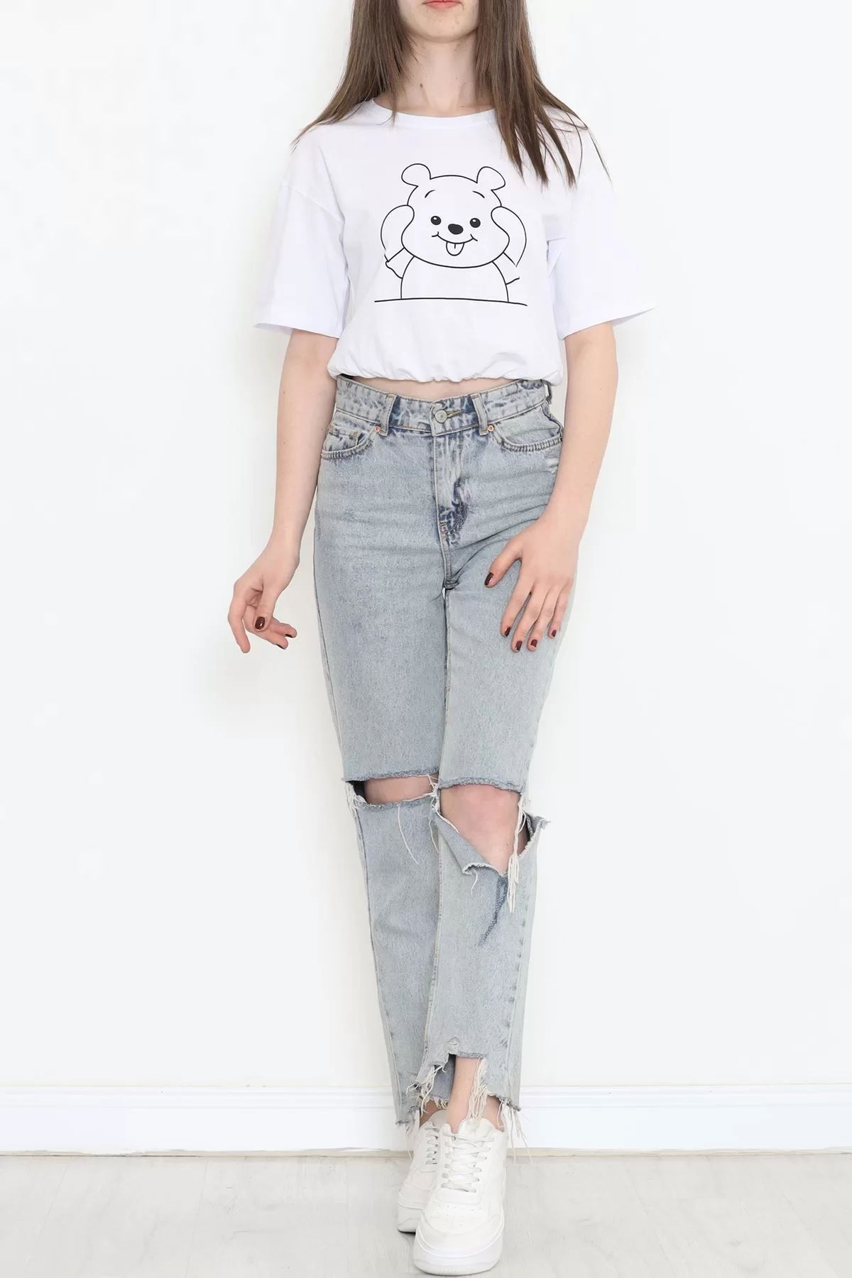 T-shirt with elastic waist White - 16541.1567.