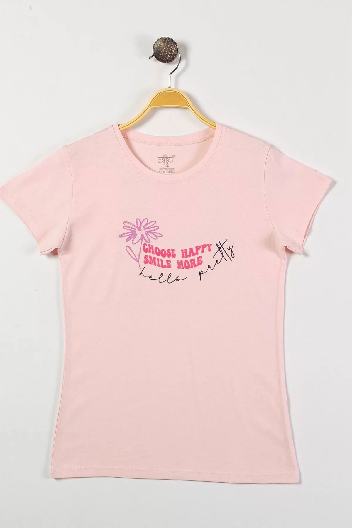 8-12 Years Printed Kids T-Shirt Pink - 724954.1576.