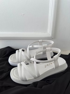 Lione White Skin Sandals