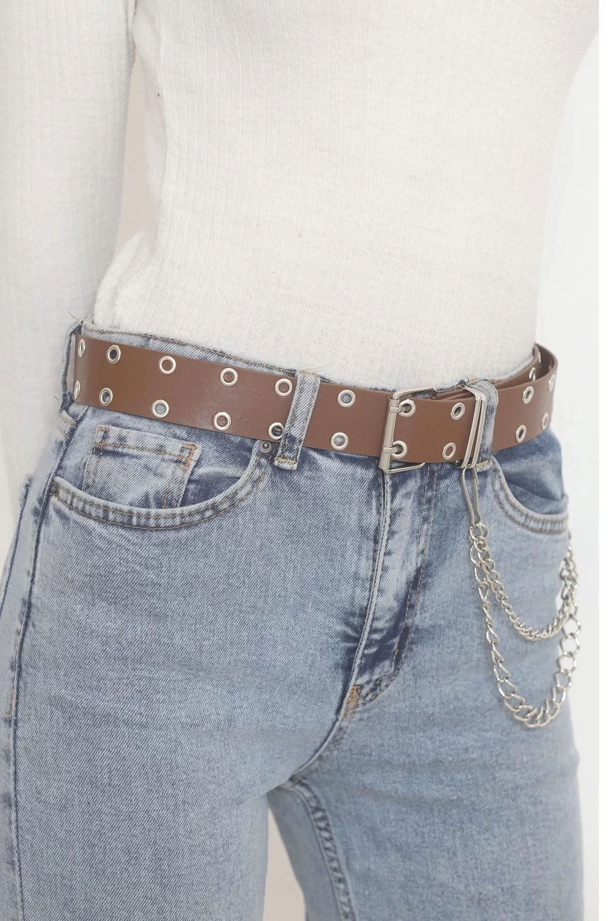 Belt with Chain Accessories Brown - 6787.1140.