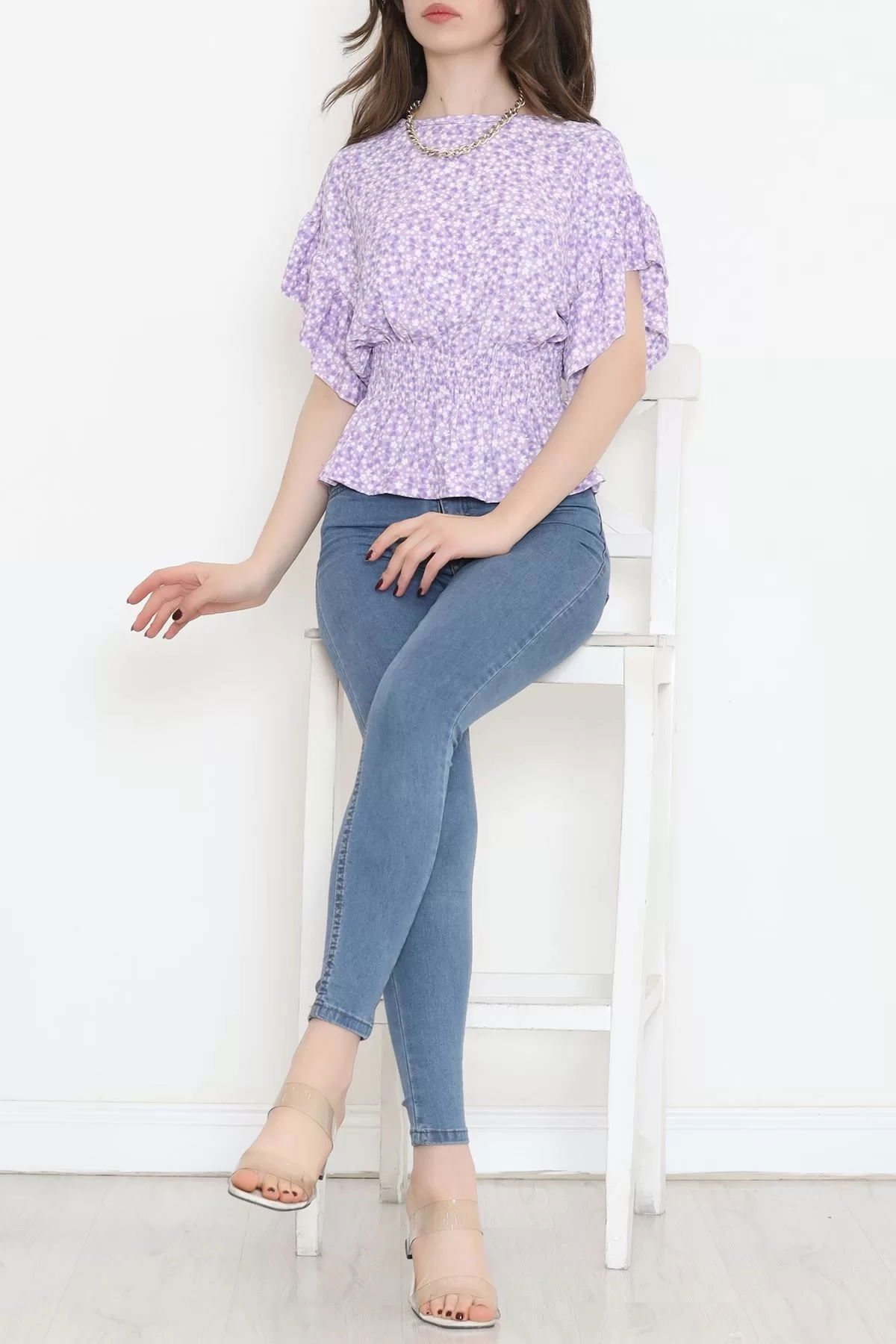 Shirred Blouse Purple - 2495.555.