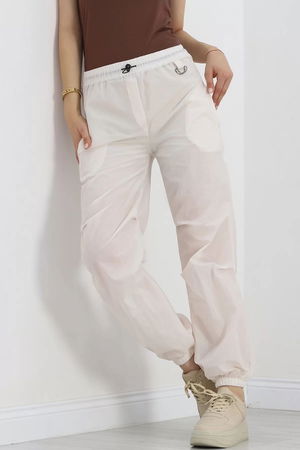 Lined Parachute Pants Ecru - 20092.102.