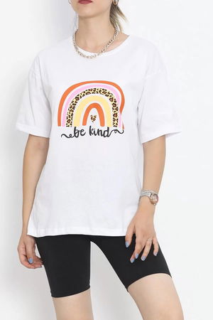 Printed Crew Neck T-shirt White - 16522.1567.