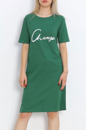 Printed Suprem Dress Emerald - 15867.1567.