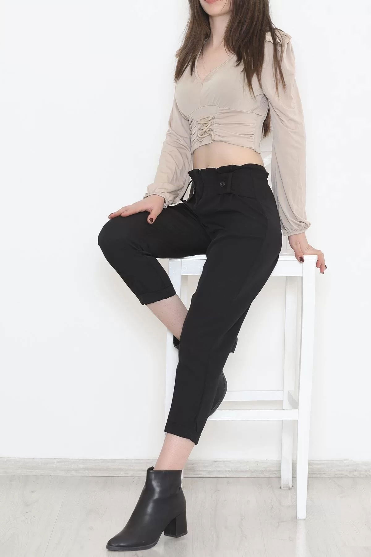 Belt Look Pants Black - 20785.683.