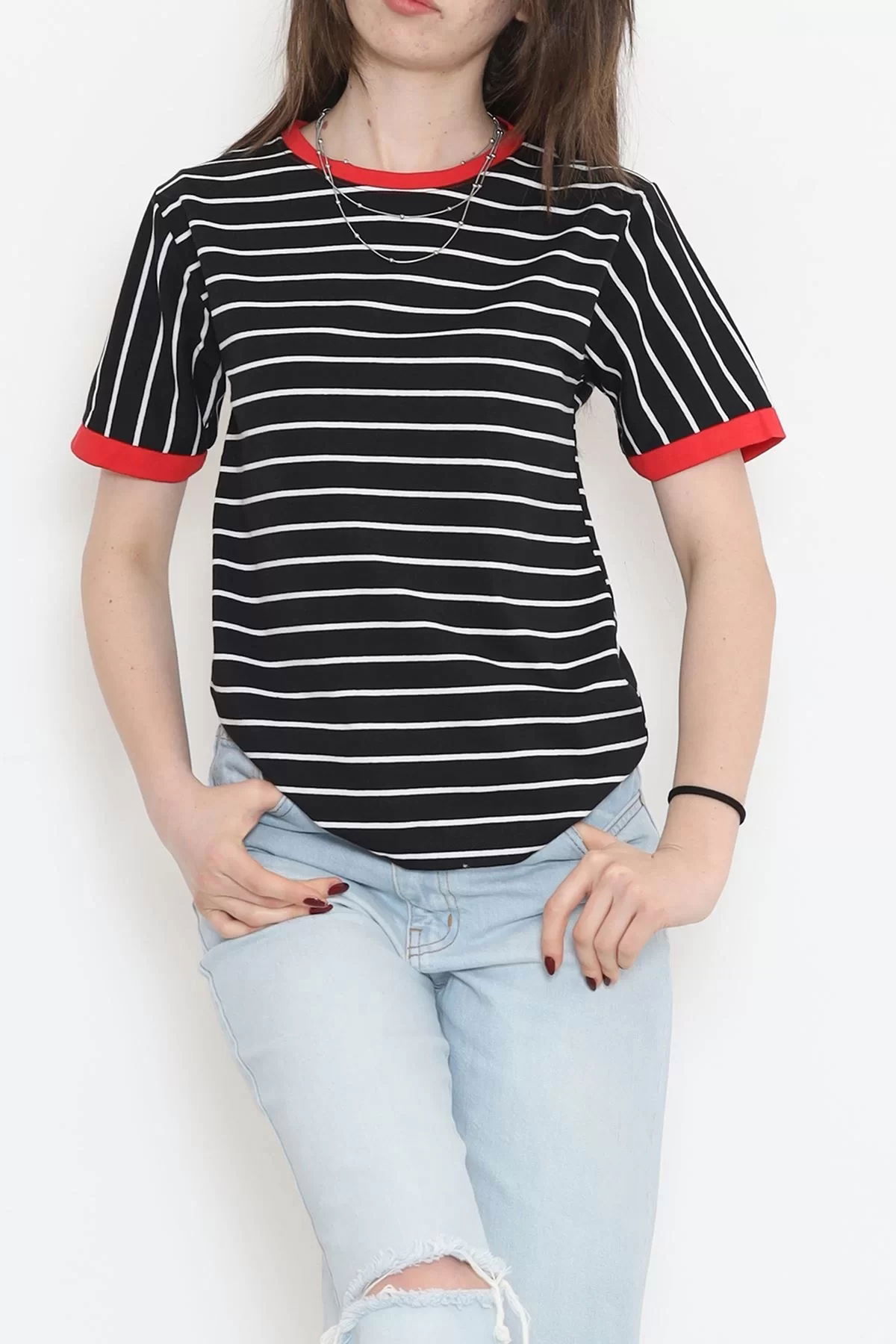 Striped Suprem T-shirt BlackRed - 15919.1567.