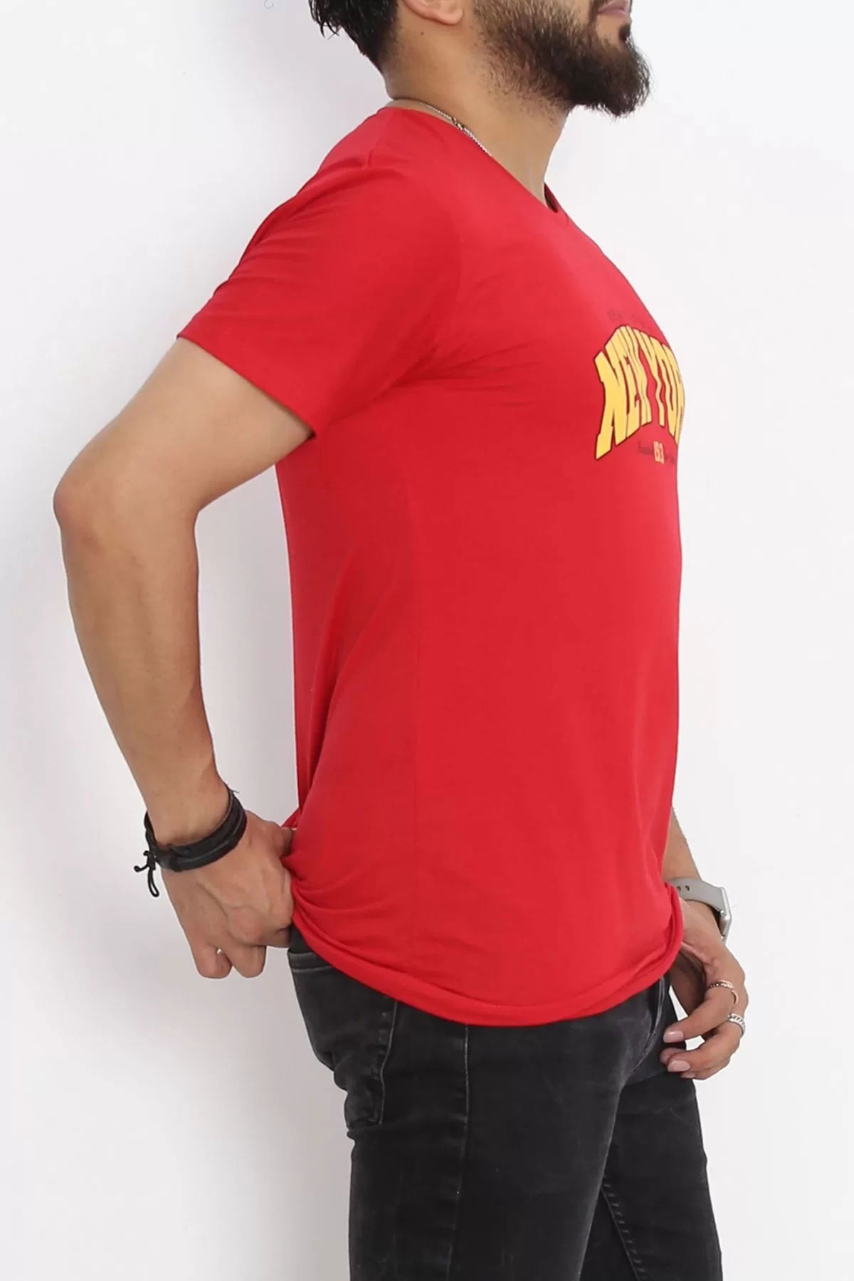 Printed Unisex T-shirt Red - 20408.1778.