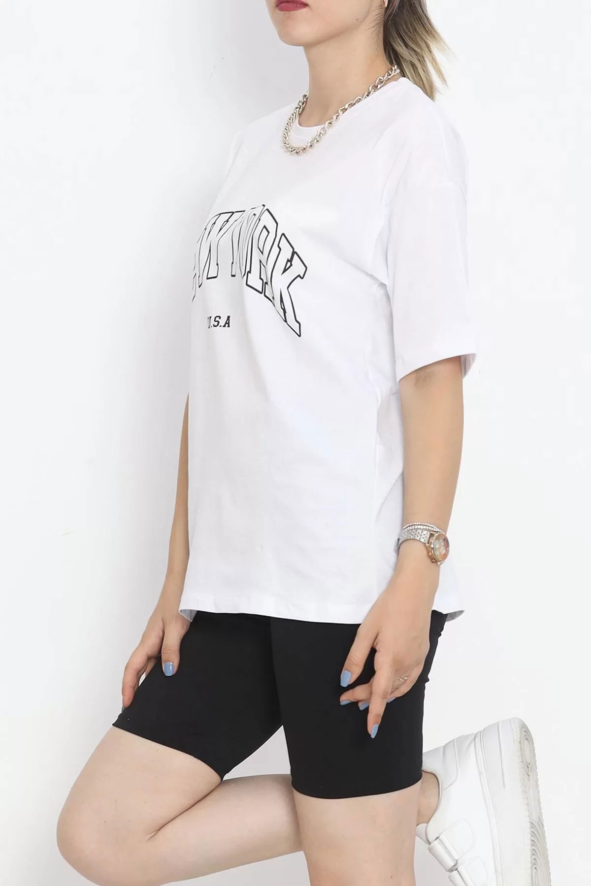 Printed Crew Neck T-shirt White - 16523.1567.