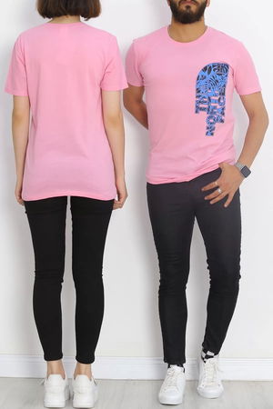 Printed T-shirt Pink - 17376.1778.