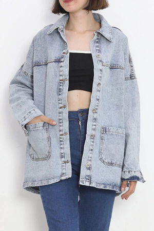 Jeans Jacket with Front Pocket Light Blue - 16696.1778.