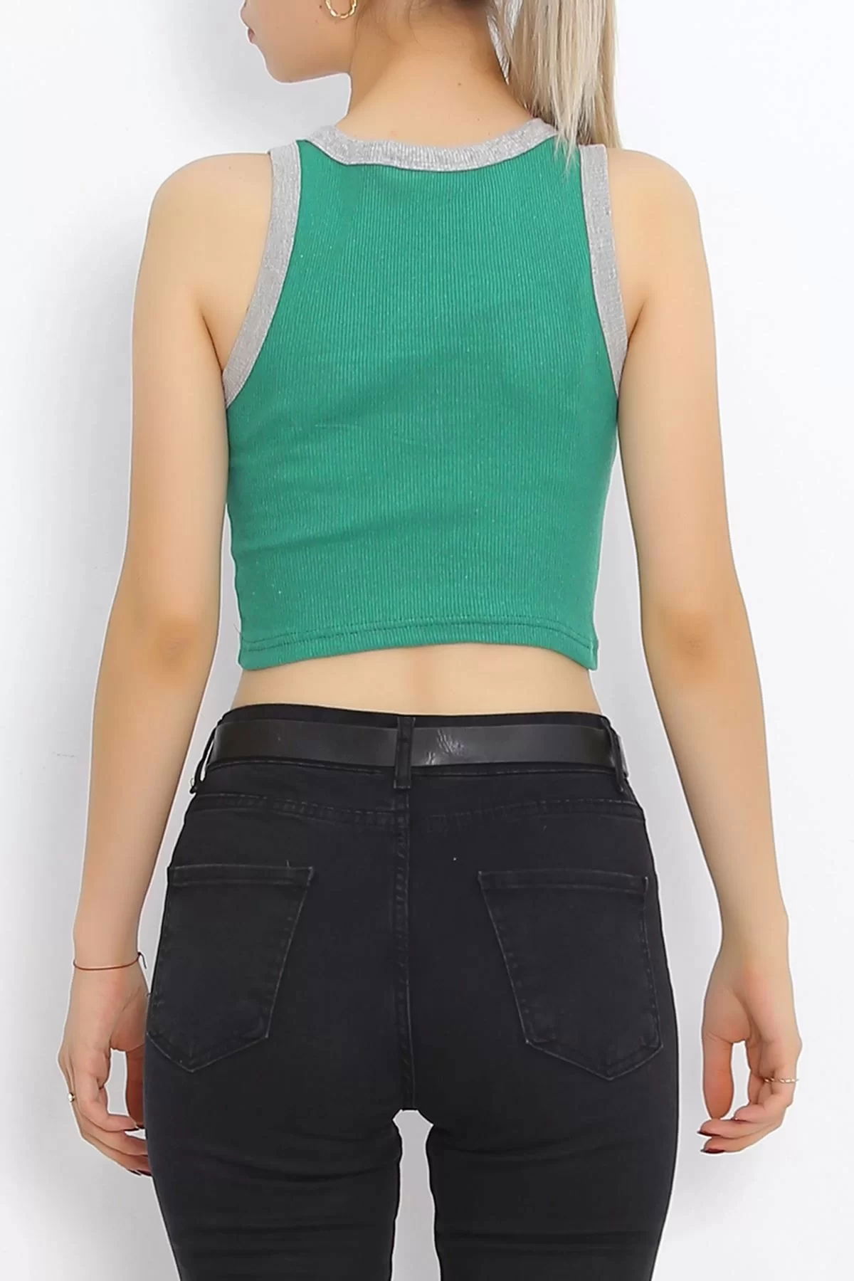 Crew Neck Tank Top in Green - 18600.1723.